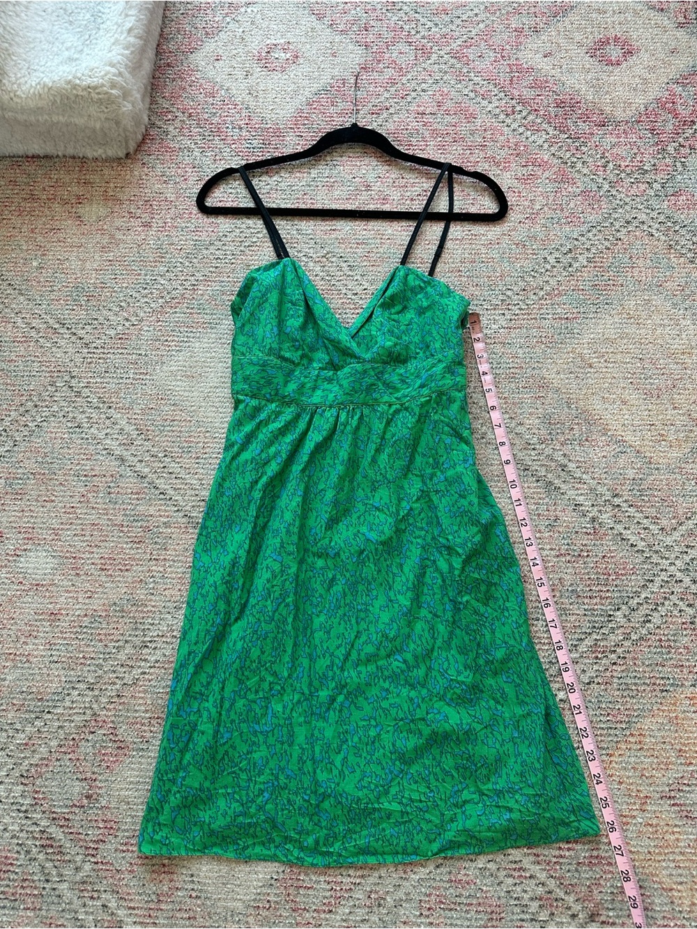 The Cue green and blue with black straps dress size 8